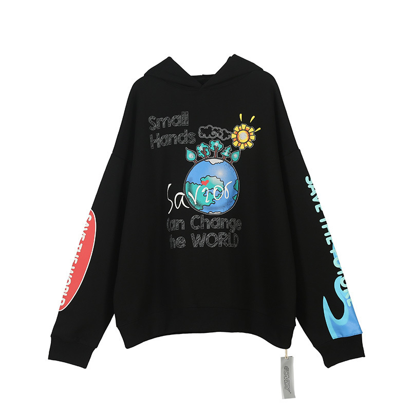 wxwovdy fashion brand ins men's and women's plush loose sweater saving the earth theme printed fce hoodie, Black
wxwovdy fashion brand ins men's and women's plush loose sweater saving the earth theme printed fce hoodie, Black