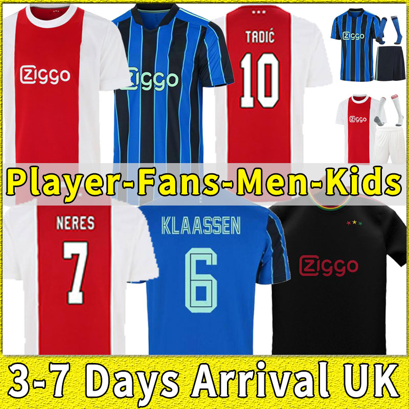 Ajaxs 2021 2022 soccer jersey amsterdam KUDUS ANTONY BLIND PROMES TADIC NERES CRUYFF 21 22 men + kids kit football shirt uniforms third cham, Black;yellow
Ajaxs 2021 2022 soccer jersey amsterdam KUDUS ANTONY BLIND PROMES TADIC NERES CRUYFF 21 22 men + kids kit football shirt uniforms third cham, Black;yellow