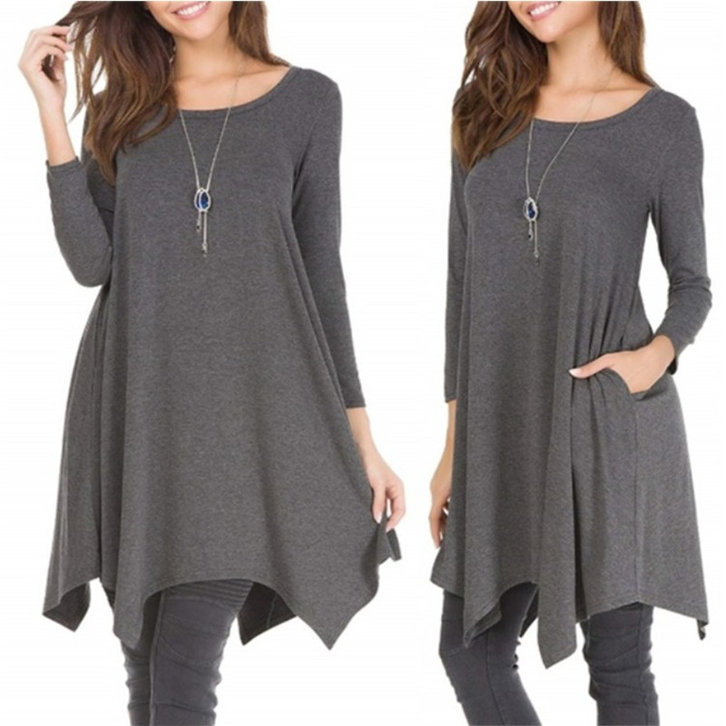 2021lossky women cotton dress autumn winter long sleeve black dress streetwear pocket solid irregular loose plus size casual dresses, Black;gray
2021lossky women cotton dress autumn winter long sleeve black dress streetwear pocket solid irregular loose plus size casual dresses, Black;gray