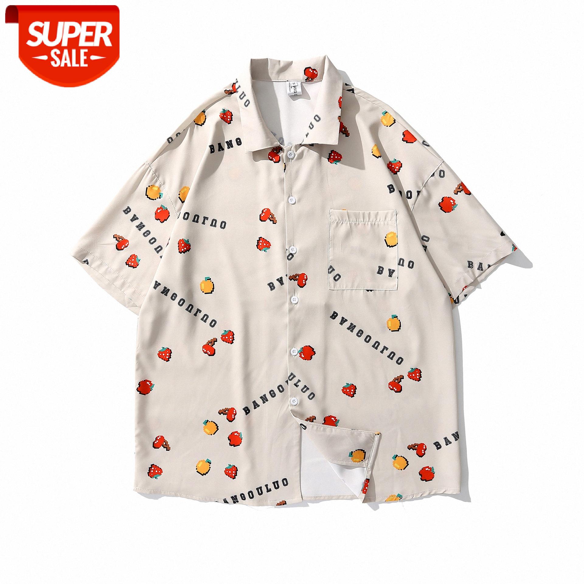 Short-sleeved floral shirt for men and women loose fruit printing flow holiday seaside travel leisure couple jacket #ZH4K, White;black
Short-sleeved floral shirt for men and women loose fruit printing flow holiday seaside travel leisure couple jacket #ZH4K, White;black