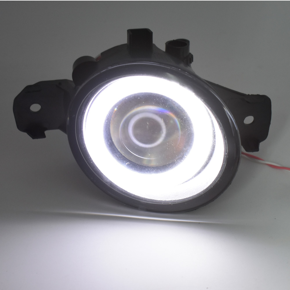 2 Pieces Fog-Lights LED DRL high quality Angel Eye 12v H11 Fog light for Nissan Micra March 4 IV (K13) Hatchback 2010-2018