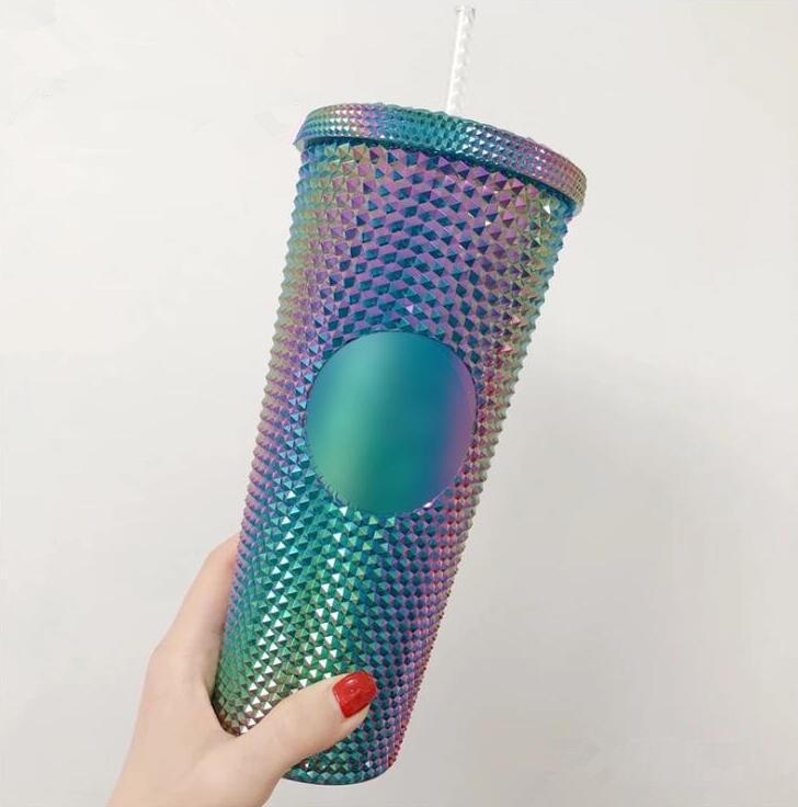24 oz Durian Personalized Starbucks Iridescent Bling Rainbow Unicorn Studded Cold Cup Tumbler coffee mug with straw DHL FY4488, Extra fees not the product
24 oz Durian Personalized Starbucks Iridescent Bling Rainbow Unicorn Studded Cold Cup Tumbler coffee mug with straw DHL FY4488, Extra fees not the product
