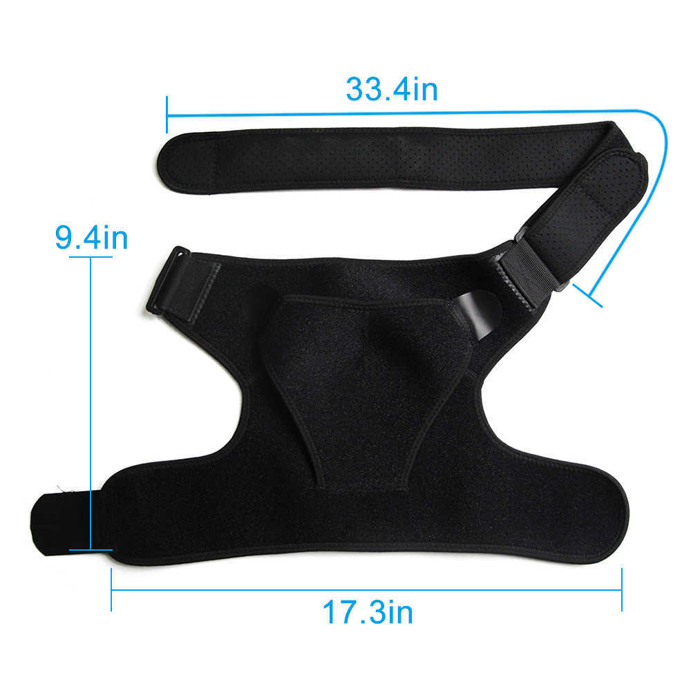 Adjustable Left/Right Shoulder Support Bandage Protector Brace Joint Pain Injury Shoulder Strap Guard Strap Wrap Belt 211012