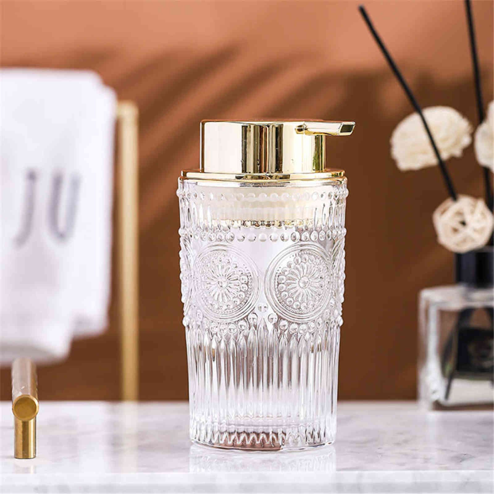 300ml 400ml Glass Soap Dispenser Bathroom Mousse Foam Empty Refill Sub-bottling Hand Sanitizer Shower Gel Shampoo Foaming Bottle 211130 - view 7