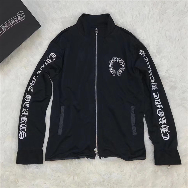 chrome Chao brand hearts croxin arm letter Sanskrit zipper men's and women's sports jacket, Black
chrome Chao brand hearts croxin arm letter Sanskrit zipper men's and women's sports jacket, Black