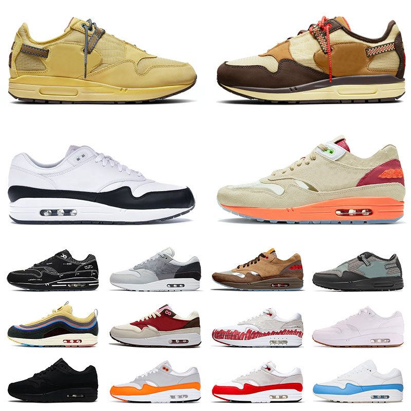Brand Discount Max1 Running Shoes 1 87 Mens Womens Designer Travis Scotts Unc Sean Wotherspoon Bacon Triple Black Kiss Of Death Sports Sneakers Trainers Size 36-45, B31 cny 36-40
Brand Discount Max1 Running Shoes 1 87 Mens Womens Designer Travis Scotts Unc Sean Wotherspoon Bacon Triple Black Kiss Of Death Sports Sneakers Trainers Size 36-45, B31 cny 36-40