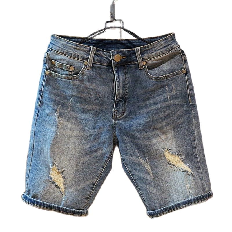 Summer 2021 Fashion Casual Ripped Hole Brand Streetwear Hip Hop Mens Denim Shorts Korean Straight Short Jeans Trousers For Man, Blue
Summer 2021 Fashion Casual Ripped Hole Brand Streetwear Hip Hop Mens Denim Shorts Korean Straight Short Jeans Trousers For Man, Blue