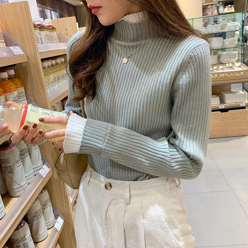 3Colors 2021 Spring Autumn korean style knitted tops Faux 2 pcs long Sleeve t-shirt Womens turtleneck Tees shirt femme (F6695), White
3Colors 2021 Spring Autumn korean style knitted tops Faux 2 pcs long Sleeve t-shirt Womens turtleneck Tees shirt femme (F6695), White