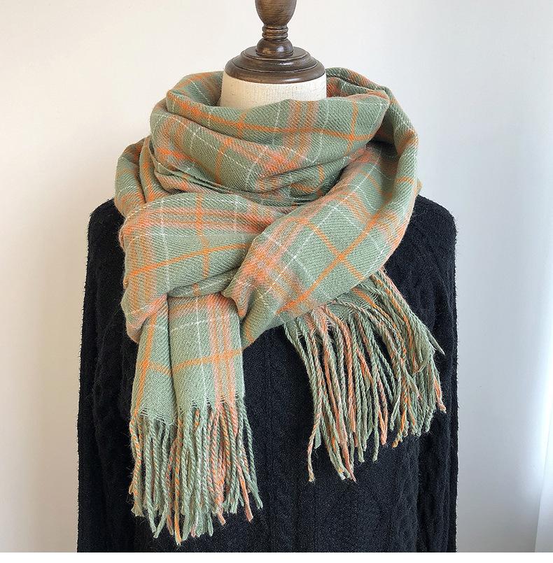 Scarves Autumn/winter Retro Style Imitation Cashmere Women's Warm Collision Color Street Collar Fringe Long Shawl Scarf Male, Blue;gray
Scarves Autumn/winter Retro Style Imitation Cashmere Women's Warm Collision Color Street Collar Fringe Long Shawl Scarf Male, Blue;gray