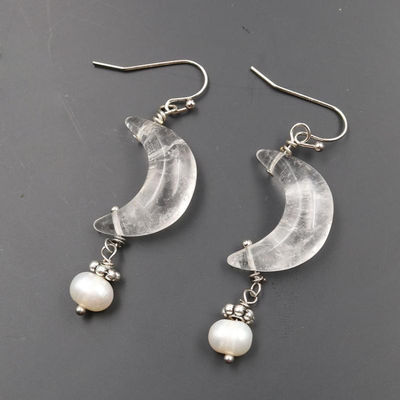 Dangle & Chandelier FYSL Silver Plated Crescent Moon Clear Quartz Drop Earrings For Women Tiger Eye Stone Classic Jewelry
Dangle & Chandelier FYSL Silver Plated Crescent Moon Clear Quartz Drop Earrings For Women Tiger Eye Stone Classic Jewelry