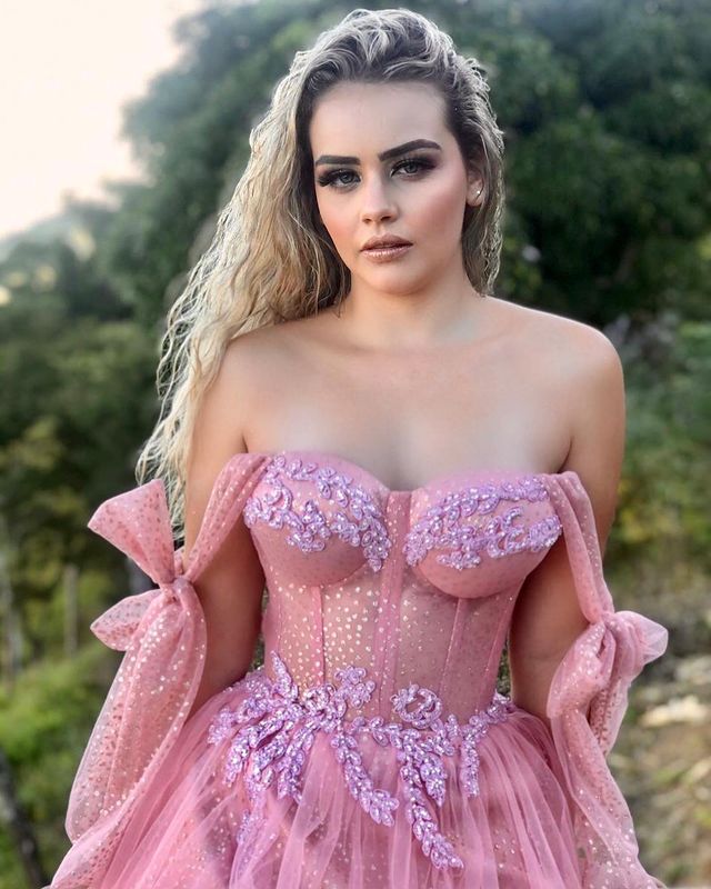 2021 Plus Size Arabic Aso Ebi Pink Lace Beaded Prom Dresses Spaghetti A-line Tulle Evening Formal Party Second Reception Bridesmaid Gowns Dress ZJ321