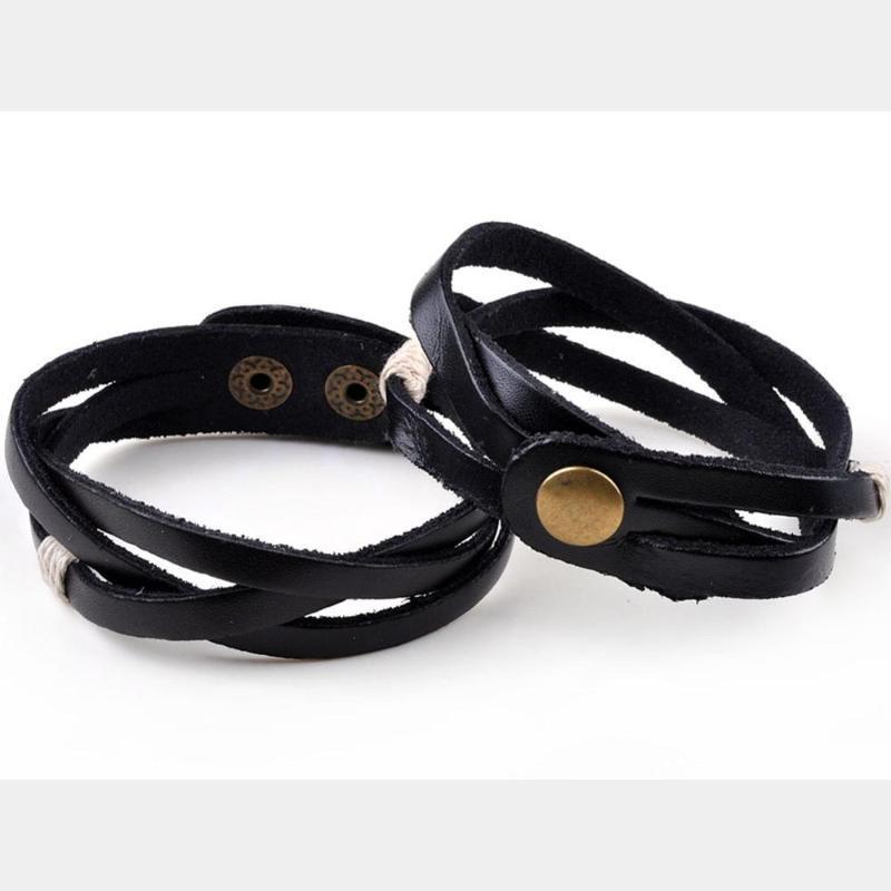 Black Leather Wrap Braided Wristband Handmade Cuff Punk Men Women Bracelet Bangle Wholesale Friendship Jewelry Gift
Black Leather Wrap Braided Wristband Handmade Cuff Punk Men Women Bracelet Bangle Wholesale Friendship Jewelry Gift