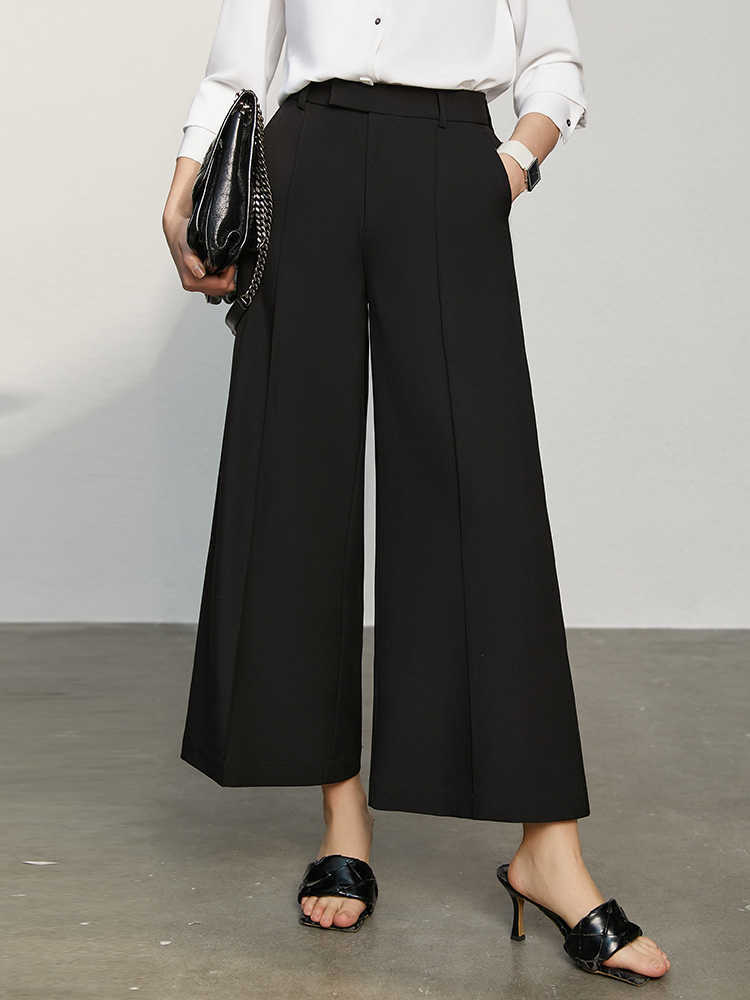 Minimalism Summer Women's Pants Offical Lady Solid High Waist Loose Female Trousers Causal Suit 12140279 210527