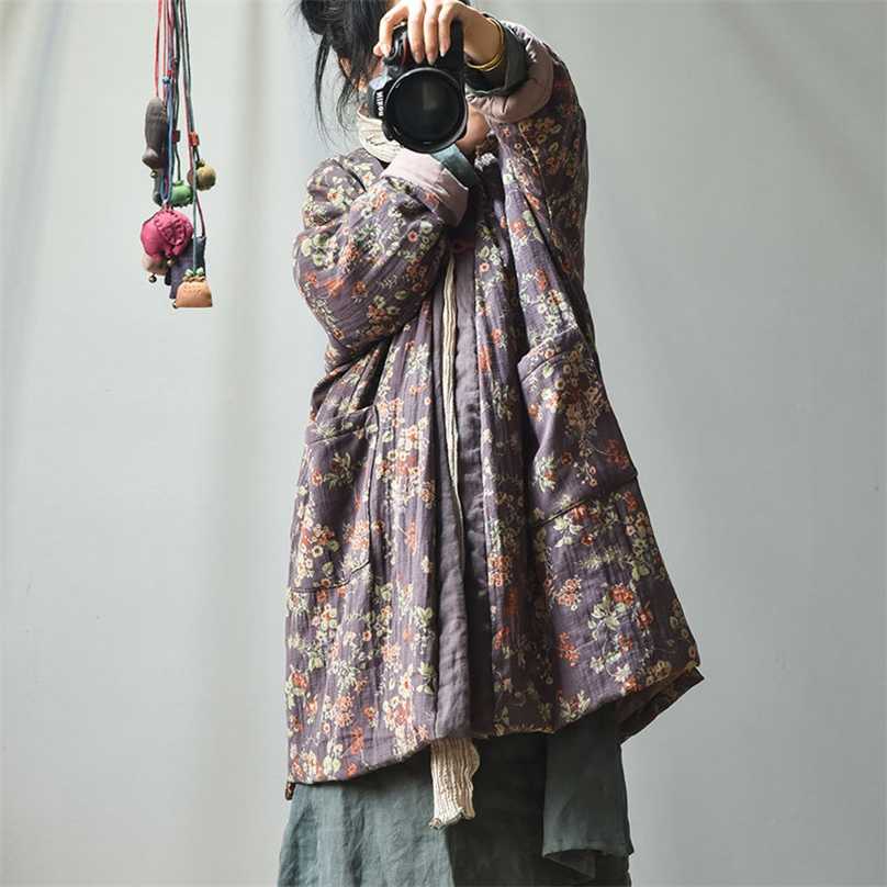 Johnature Women Vintage Print Floral Parkas Cotton Linen Coats Button V-Neck Long Sleeve Winter Warm Female 211018, Gray
Johnature Women Vintage Print Floral Parkas Cotton Linen Coats Button V-Neck Long Sleeve Winter Warm Female 211018, Gray