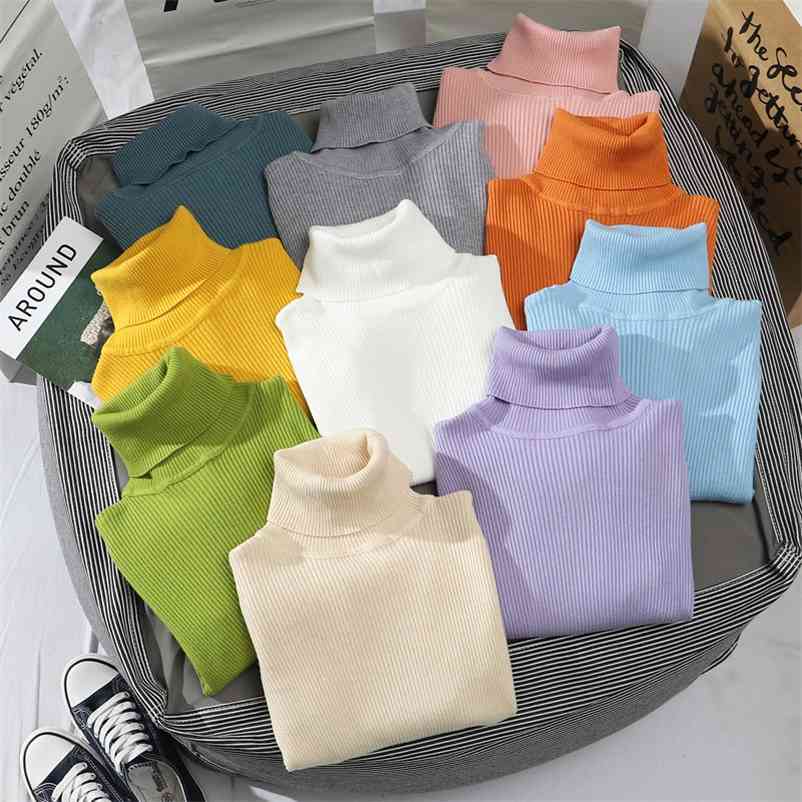 Spring Women Turtleneck Sweater Long Sleeve Casual Knitted Pullovers Thick Jumpers Underwear Sweaters For 210518, Coffee
Spring Women Turtleneck Sweater Long Sleeve Casual Knitted Pullovers Thick Jumpers Underwear Sweaters For 210518, Coffee