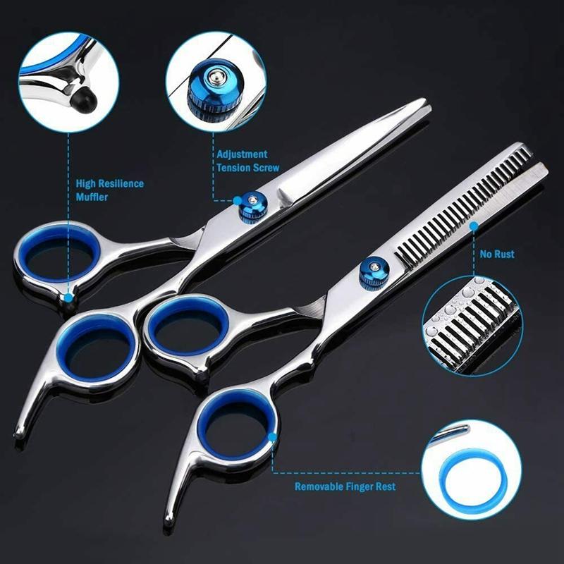 Hair Scissors 11Pcs/Set Professional Cutting Thinning Barber Shears Hairdressing Salon Set