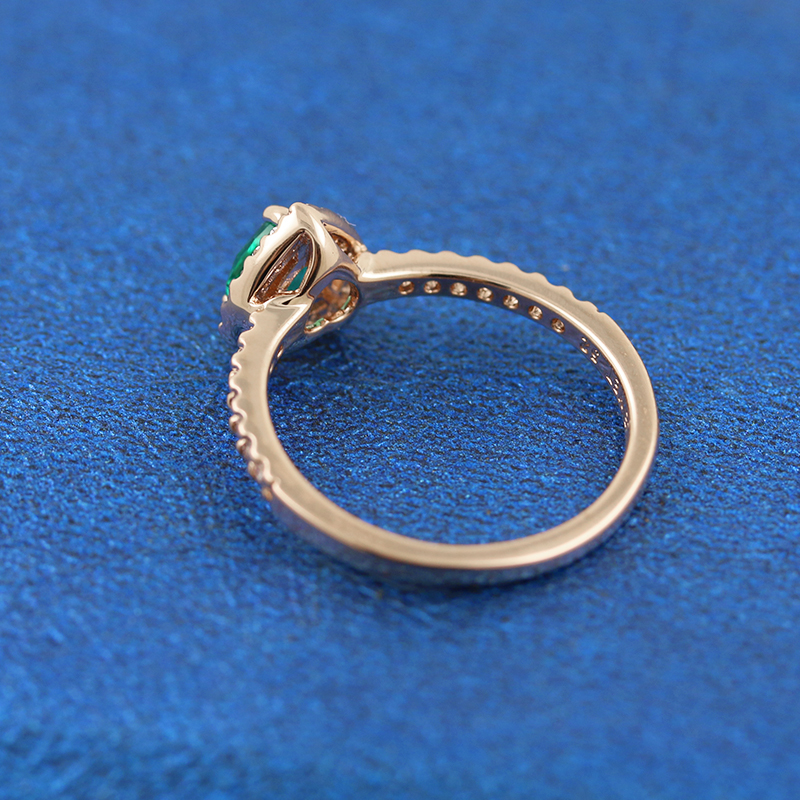 Rose Gold Plated Sparkling Elevated Heart Ring with Green Cubic Zirconia Fit P Jewelry Engagement Wedding Lovers Fashion Ring For Women