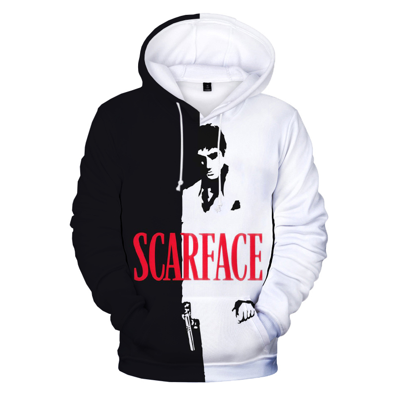 Scarface 3D Printed Hoodies Fashion Movie Sweatshirt Tony Montana Men Women Oversized Hoodie Pullover Harajuku Streetwear Unisex, Black
Scarface 3D Printed Hoodies Fashion Movie Sweatshirt Tony Montana Men Women Oversized Hoodie Pullover Harajuku Streetwear Unisex, Black