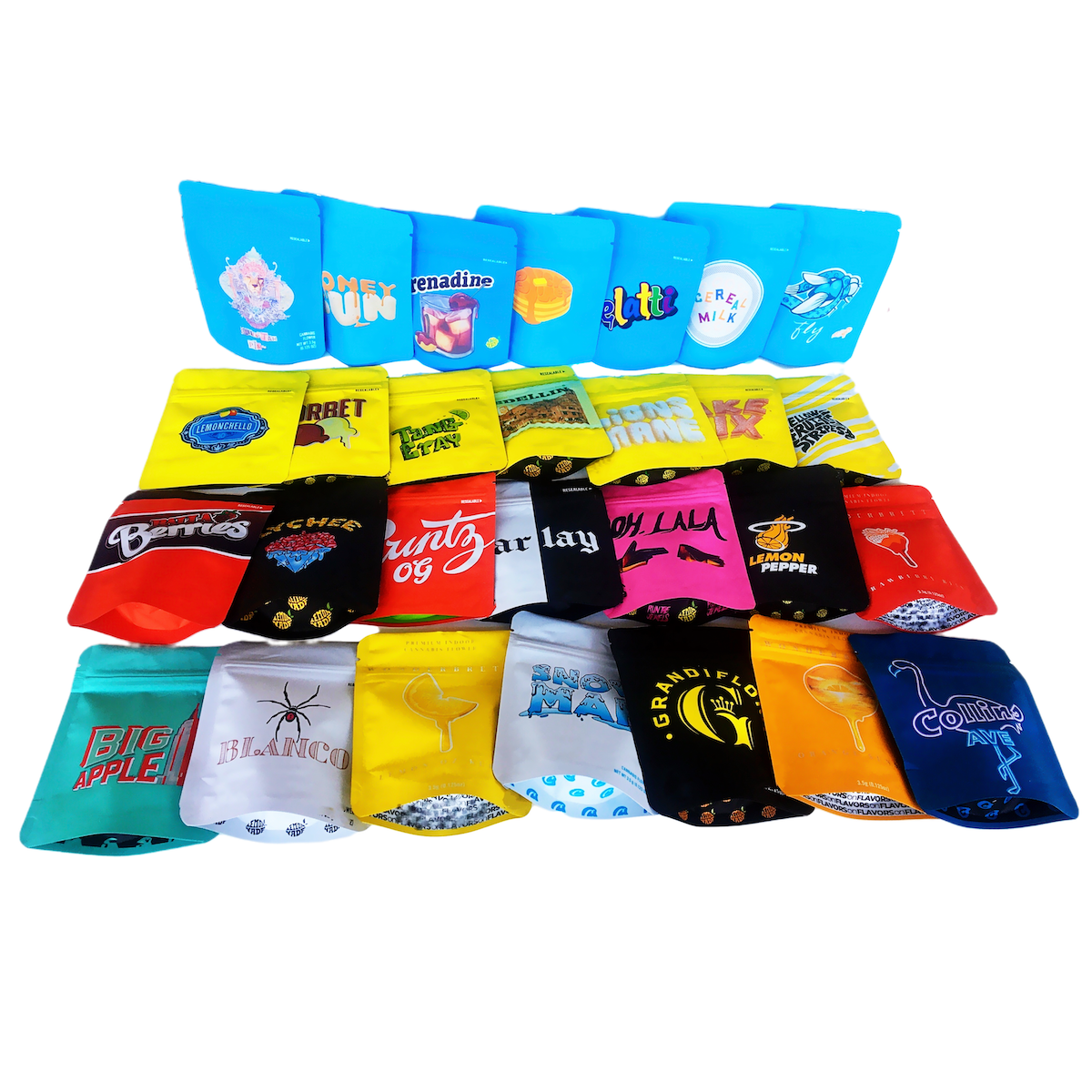 Cookie California Empty Packaging Bags Gary Payton Cereal Milk Lemon Pepper Cake Mix Dry Herb Flower 3.5g Runtz Jefe London
Cookie California Empty Packaging Bags Gary Payton Cereal Milk Lemon Pepper Cake Mix Dry Herb Flower 3.5g Runtz Jefe London