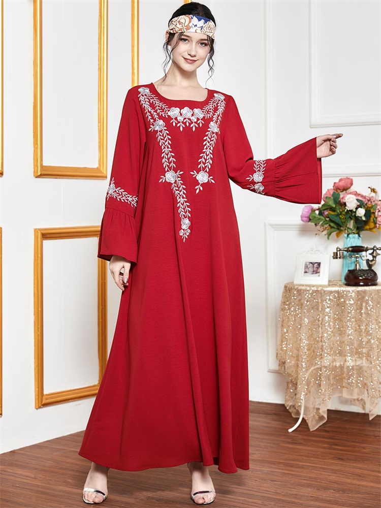 Turkey Muslim Women Abaya Dress Ethnic Embroidered Arabic Maxi Dresses Autumn 2021 Flare Long Sleeve Plus Size Islamic Clothing
Turkey Muslim Women Abaya Dress Ethnic Embroidered Arabic Maxi Dresses Autumn 2021 Flare Long Sleeve Plus Size Islamic Clothing