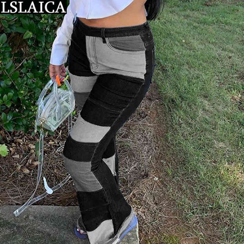 Woman Pants Casual Skinny Patchwork Pocket Zipper All Match Fashion Sweatpants Women High Waist Streetwear Femme Pantalon 210515