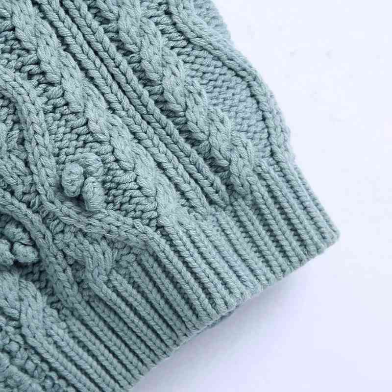 Spring Women V Neck Button Decoration Crochet Knitting Short Sweater Female Sleeveless Pullover Casual Lady Loose Tops SW1167 210430