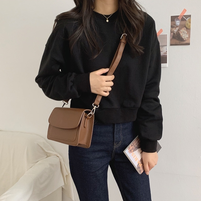 4colors autumn korean chic style Women Sweatshirts solid color basic Long Sleeve Sweatshirt Womens pullovers ( C2030) 210423