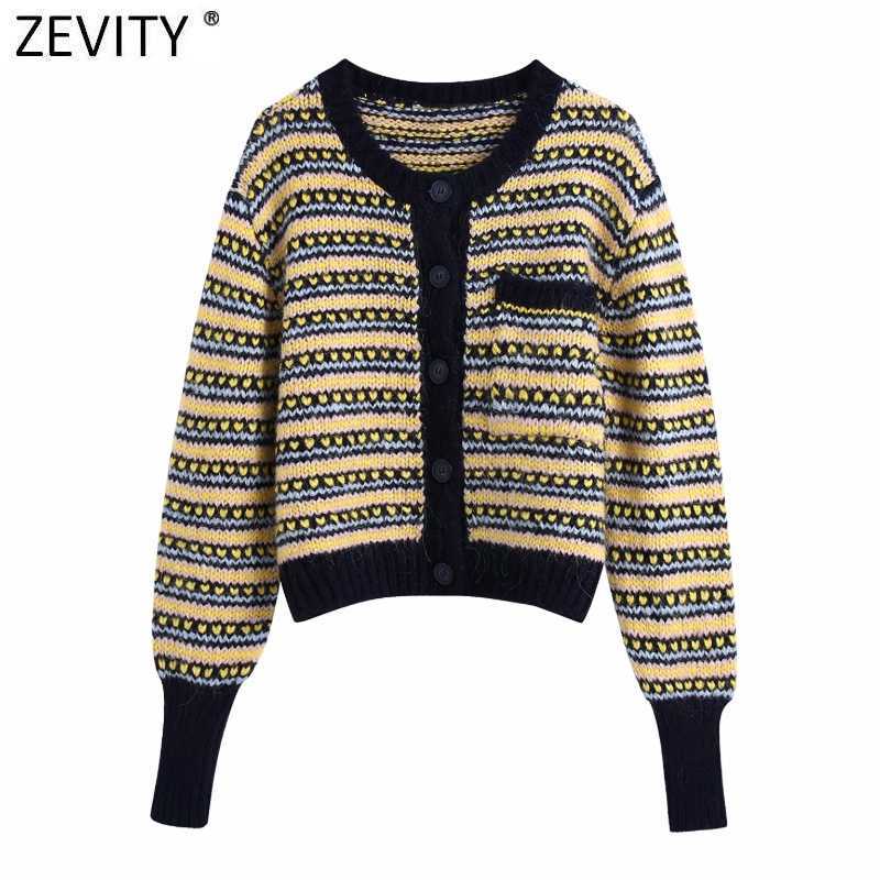 Zevity Women Vintage Color Matching Patchwork Striped Casual Short Knitting Sweater Femme Chic Pocket Cardigan Tops S688 210603, As pic s688bb
Zevity Women Vintage Color Matching Patchwork Striped Casual Short Knitting Sweater Femme Chic Pocket Cardigan Tops S688 210603, As pic s688bb