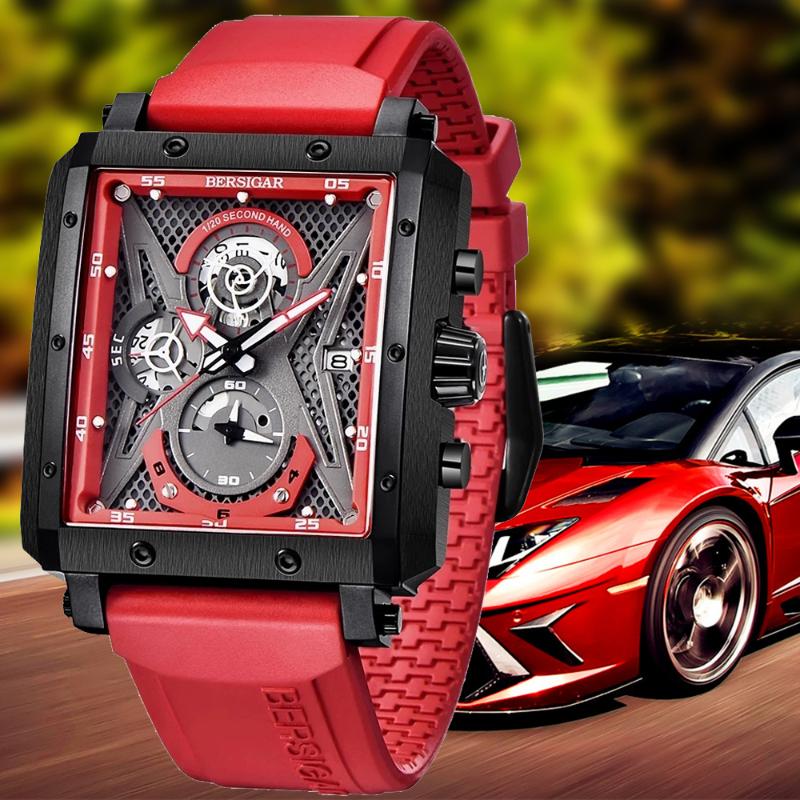 Wristwatches BERSIGAR Brand 2021 Rectangular Watches For Mens Watch Barrel Type Quartz Casual Fashion Luxury Sports Waterproof Chronograph, Red
Wristwatches BERSIGAR Brand 2021 Rectangular Watches For Mens Watch Barrel Type Quartz Casual Fashion Luxury Sports Waterproof Chronograph, Red