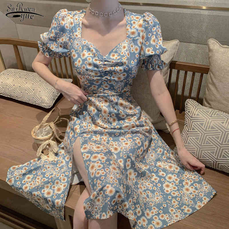 Summer Floral Dress Women Oversize Korean Print French Style Puff Sleeve Chiffon Split Clothes14555 210521, Picture
Summer Floral Dress Women Oversize Korean Print French Style Puff Sleeve Chiffon Split Clothes14555 210521, Picture