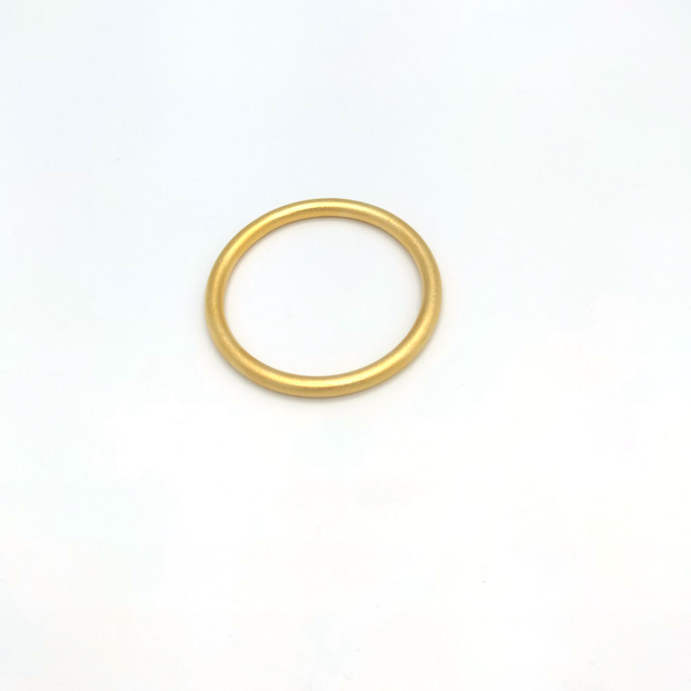 Classics 9k Solid Fine Gold AUTHENTIC Plain Circle Bangle Bracelet Heavy Wide 6MM 61 mm Diameter