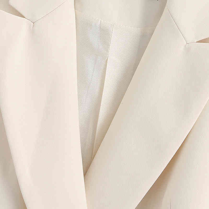 Solid Casual Blazer Vest Women Office Wear Double Breasted Waistcoat Ladies Fashion Pockets Sleeveless Jacket Coats 210515