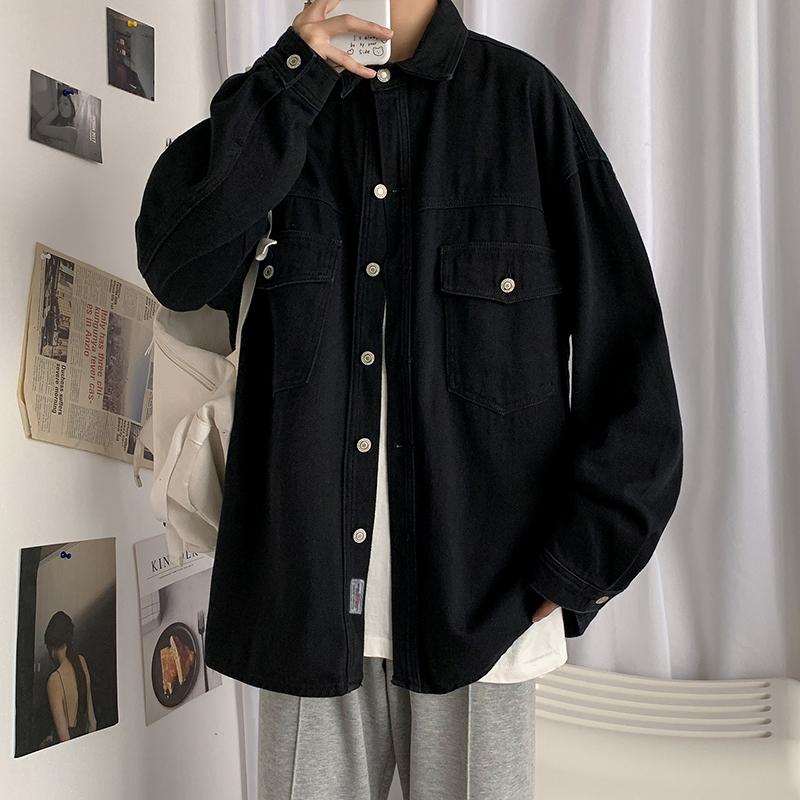Spring Korean Couple Oversized Cargo Jacket Kpop Fashion Hip Hop Lapel Coat Loose Plus Size Harajuku Tops Men Clothing Men's Jackets