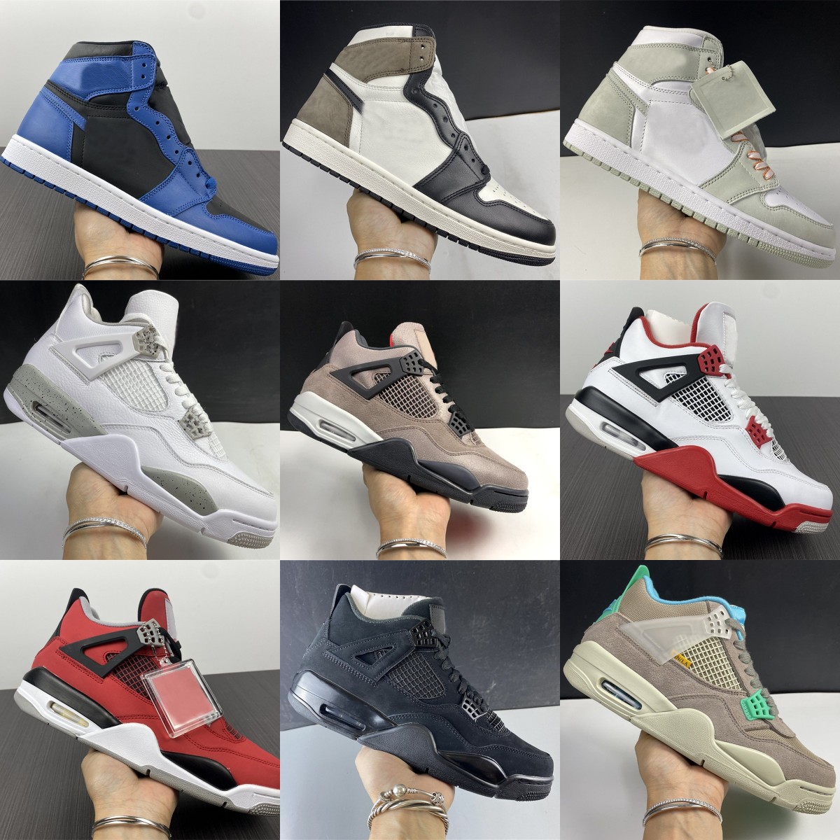 Newest 1 1s 4 4s Basketball Shoes University Blue white oreo Aurora heat reactive shimmer pollen patent bred dark mocha black cat men women Sneakers
Newest 1 1s 4 4s Basketball Shoes University Blue white oreo Aurora heat reactive shimmer pollen patent bred dark mocha black cat men women Sneakers