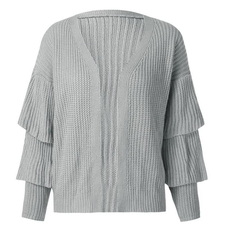 Women's Sweaters Women Knitted Sweater Coat Flared Long Sleeve Cardigan Knitwear Jumper Outwear Streetwear Coats And Jackets Femme, Khaki
Women's Sweaters Women Knitted Sweater Coat Flared Long Sleeve Cardigan Knitwear Jumper Outwear Streetwear Coats And Jackets Femme, Khaki