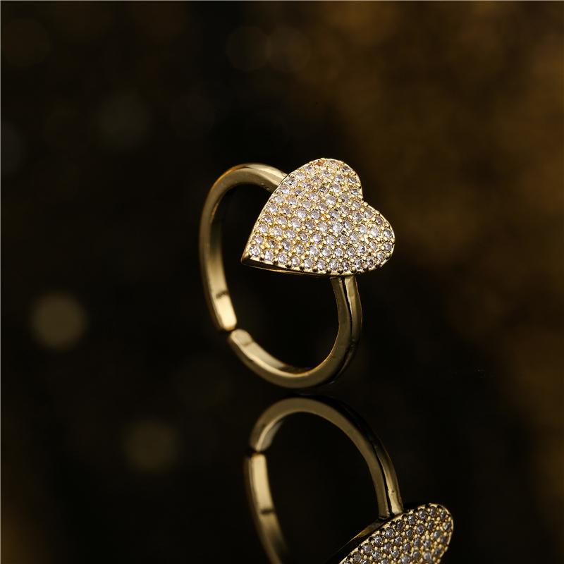 Cluster Rings Full Cubic Zirconia Pave Setting Heart Charm Ring For Women Adjustable Gold Color Copper Wedding Party Jewelry Gift
Cluster Rings Full Cubic Zirconia Pave Setting Heart Charm Ring For Women Adjustable Gold Color Copper Wedding Party Jewelry Gift