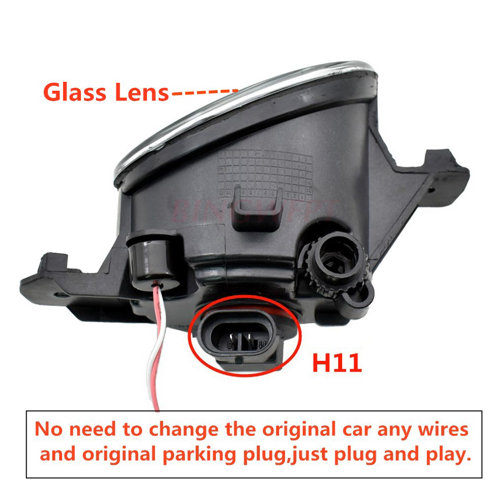 2 Pieces Fog-Lights LED DRL high quality Angel Eye 12v H11 Fog light for Nissan Micra March 4 IV (K13) Hatchback 2010-2018