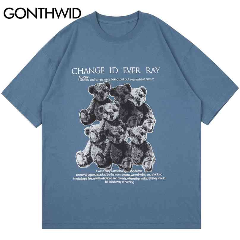 Tshirts Streetwear Toy Bears Print T-Shirts Hip Hop Harajuku Fashion Casual Loose Cotton Short Sleeve Tees Summer Tops 210602, Blue
Tshirts Streetwear Toy Bears Print T-Shirts Hip Hop Harajuku Fashion Casual Loose Cotton Short Sleeve Tees Summer Tops 210602, Blue