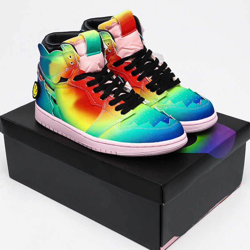 2021 Top Quality Jumpman 1 pink classical Basketball Shoes JBalvin 1s Joint smiling face rainbow tie-dye Designer Fashion Sport Running shoe
2021 Top Quality Jumpman 1 pink classical Basketball Shoes JBalvin 1s Joint smiling face rainbow tie-dye Designer Fashion Sport Running shoe