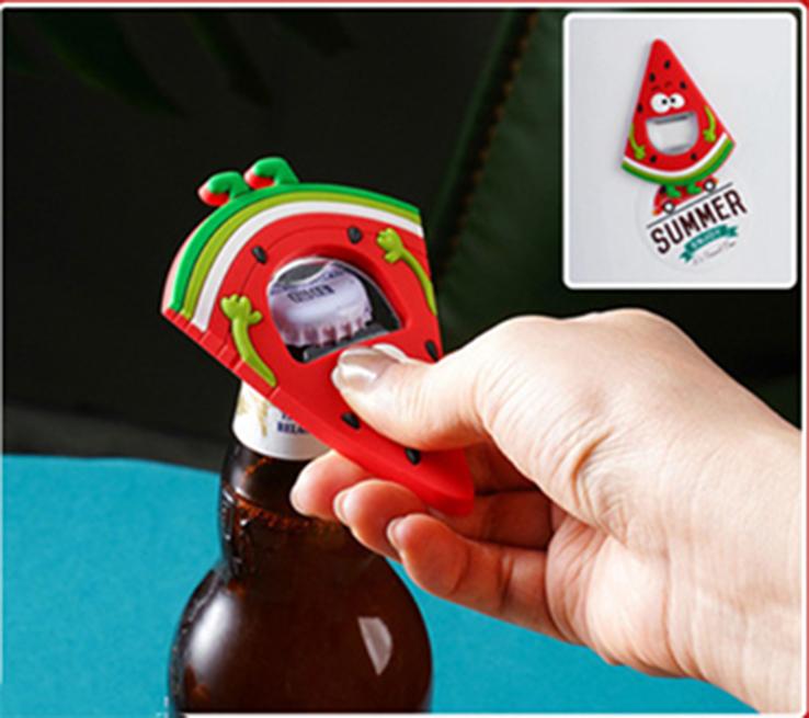 2021New Beer Bottle Opener Refrigerator Magnet Creative Funny Shape Portable Hanging Hole Design Save Kitchen Supplies Free shipping