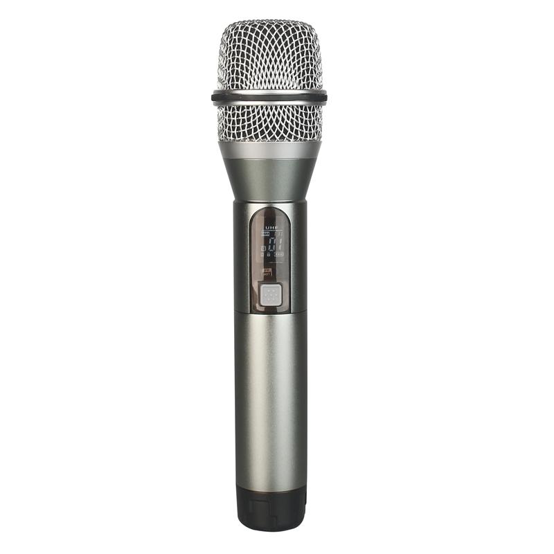 4- Wireless Microphone System Quad UHF Mic 4 Handheld Mics Long Distance Fixed Frequency Microphones