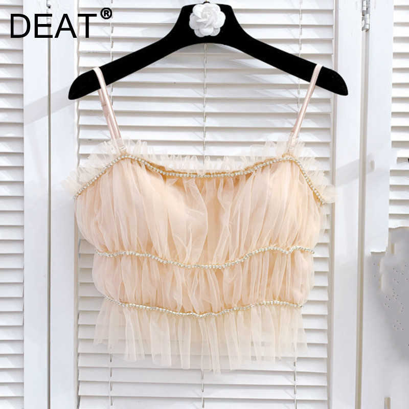 DEAT Spring Arrivals Solid Color Mesh Bra Slim Sexy Suspender Camis MZ649 210709, Black
DEAT Spring Arrivals Solid Color Mesh Bra Slim Sexy Suspender Camis MZ649 210709, Black