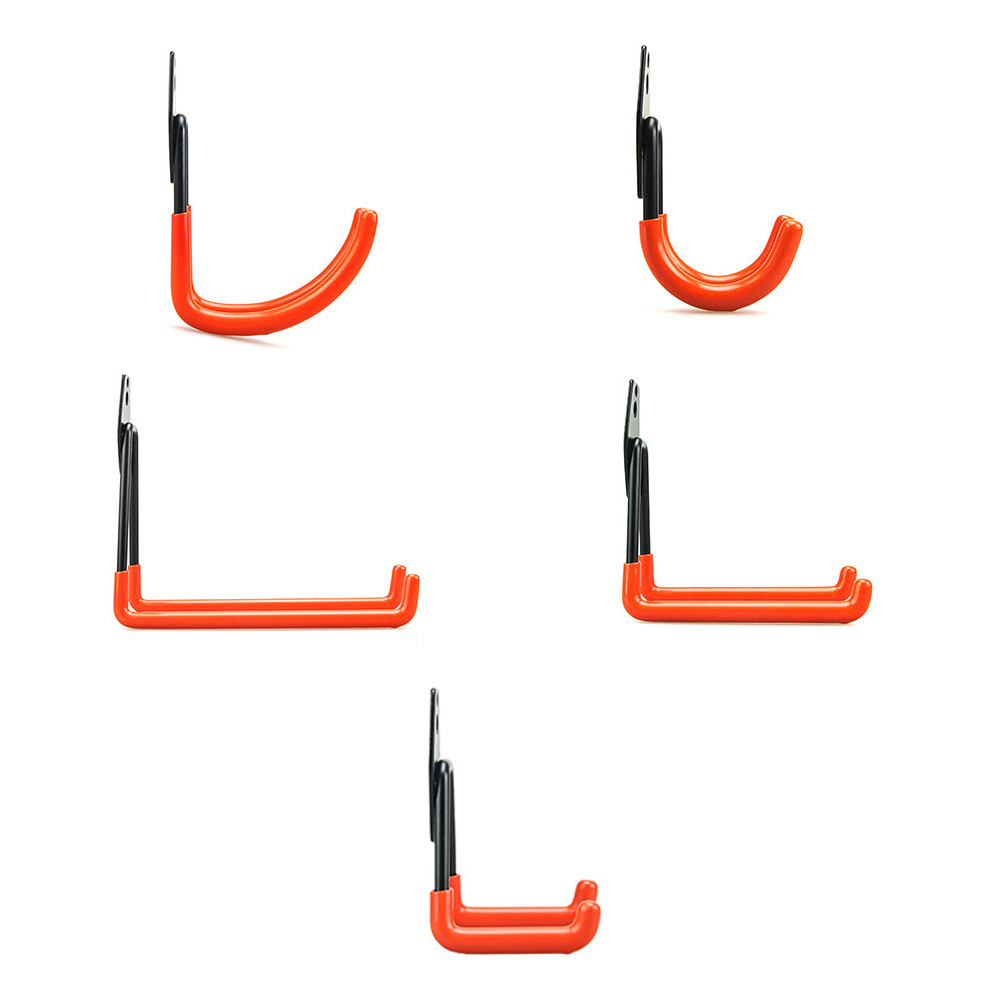 Heavy Duty Metal Hook Garage Storage Anti-Slip Bicycle Hanger Wall Mount Utility Hooks for Organizing Power Tools Ladders
