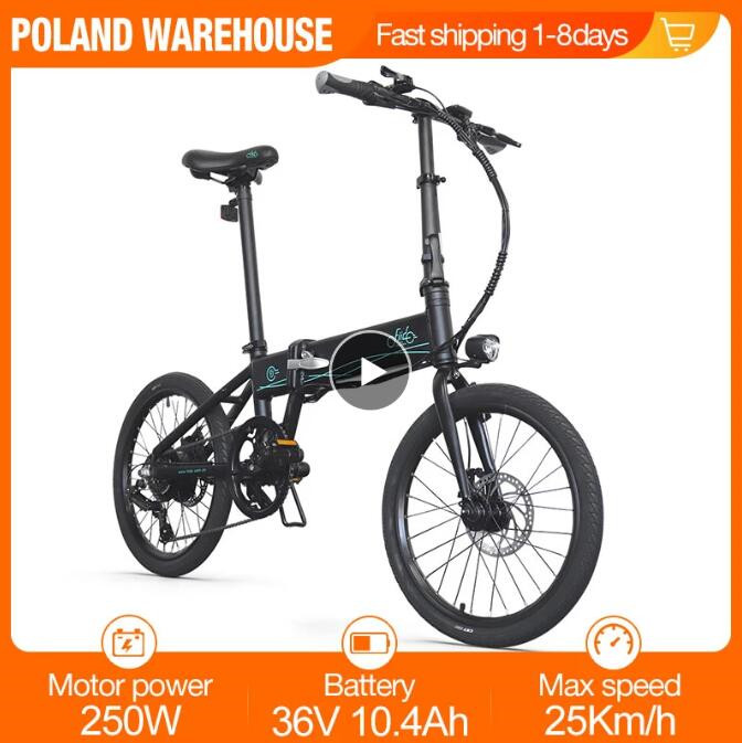 FIIDO D4S 10.4Ah 36V 250W 20 Inches Folding Fat Ebike Moped Bicycle 25km/h Top Speed 80KM Mileage Electric Bike myyshop, Black
FIIDO D4S 10.4Ah 36V 250W 20 Inches Folding Fat Ebike Moped Bicycle 25km/h Top Speed 80KM Mileage Electric Bike myyshop, Black