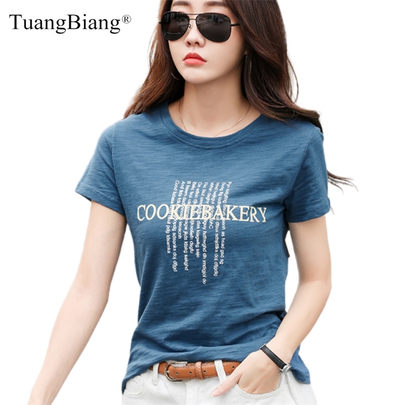 Short Sleeve Summer Women Bamboo Cotton T-Shirts Letter Printing O-Neck Loose Casual Tee Shirts Femme Blue Purple Cozy Tops 210708, Black
Short Sleeve Summer Women Bamboo Cotton T-Shirts Letter Printing O-Neck Loose Casual Tee Shirts Femme Blue Purple Cozy Tops 210708, Black