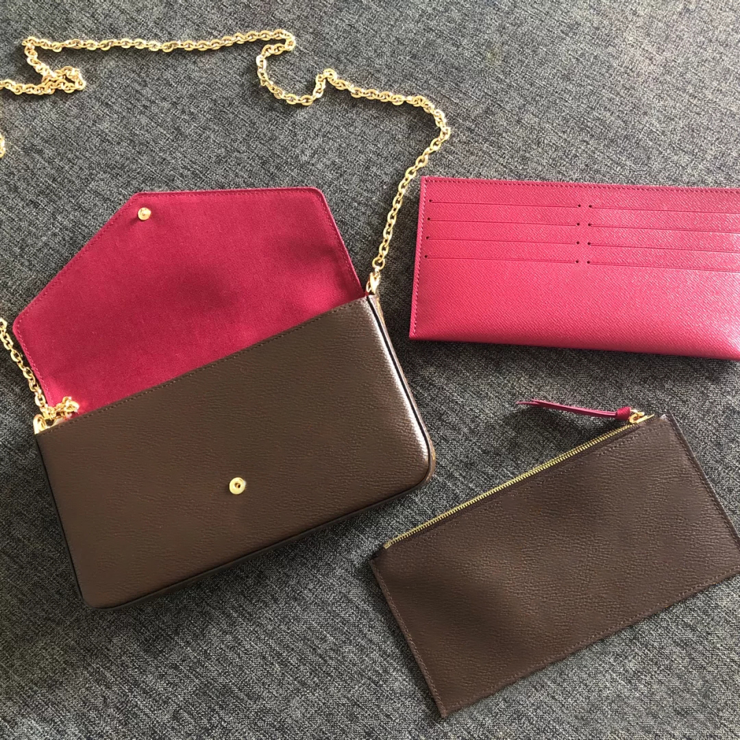 Bestselling multi-card designer wallet long chain 3 Piece Card Holders womens luxury crossbody shoulder bag Cheaps fashion coin purse new Pochette clutch wholesale, With box dust bag
Bestselling multi-card designer wallet long chain 3 Piece Card Holders womens luxury crossbody shoulder bag Cheaps fashion coin purse new Pochette clutch wholesale, With box dust bag