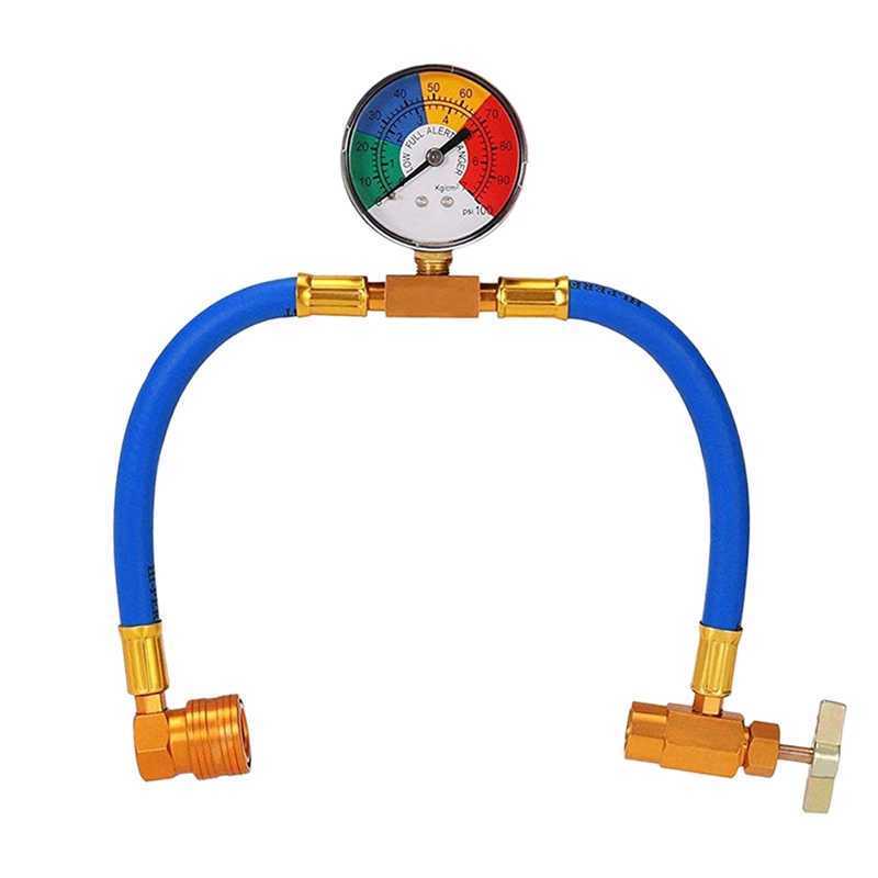 New R134A Car Ac Refrigerator Loading Snake Kit Loading Snake with Manometer, A/C 1/2 Recharge Meten Kit Kan Tap Air conditioning Drukniveau
New R134A Car Ac Refrigerator Loading Snake Kit Loading Snake with Manometer, A/C 1/2 Recharge Meten Kit Kan Tap Air conditioning Drukniveau