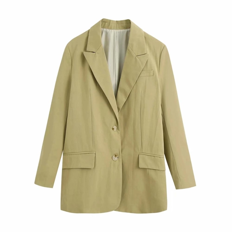 women oversize rustic blazer Oversize linen blend with a lapel collar long sleeves flap pockets back vent button-up 210520, Green
women oversize rustic blazer Oversize linen blend with a lapel collar long sleeves flap pockets back vent button-up 210520, Green