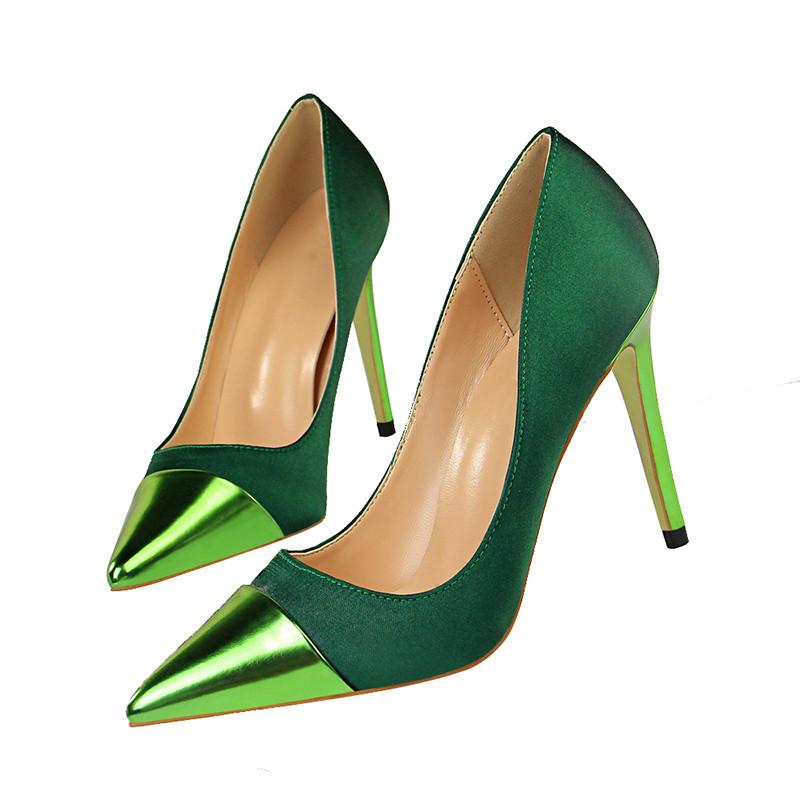 10cm High Heels Women Valentine Blue Green Pumps Female Satin Stiletto Heels Tacones Fetish Silk Glitter Pink Shoes, Black
10cm High Heels Women Valentine Blue Green Pumps Female Satin Stiletto Heels Tacones Fetish Silk Glitter Pink Shoes, Black