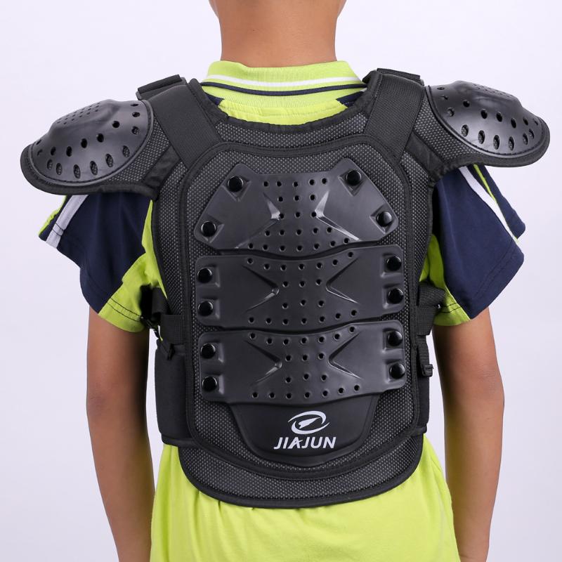 Motorcycle Armor JIAJUN Kids Vest Chest Back Body Protector Children's Motocross Protective Gear Moto Waistcoat